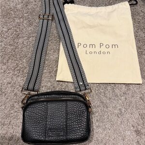 Black Pom Pom London Crossbody Bag